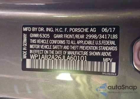 2018 Porsche Cayenne S z USA, uszkodzony, nr VIN WP1AB2A26JLA60101